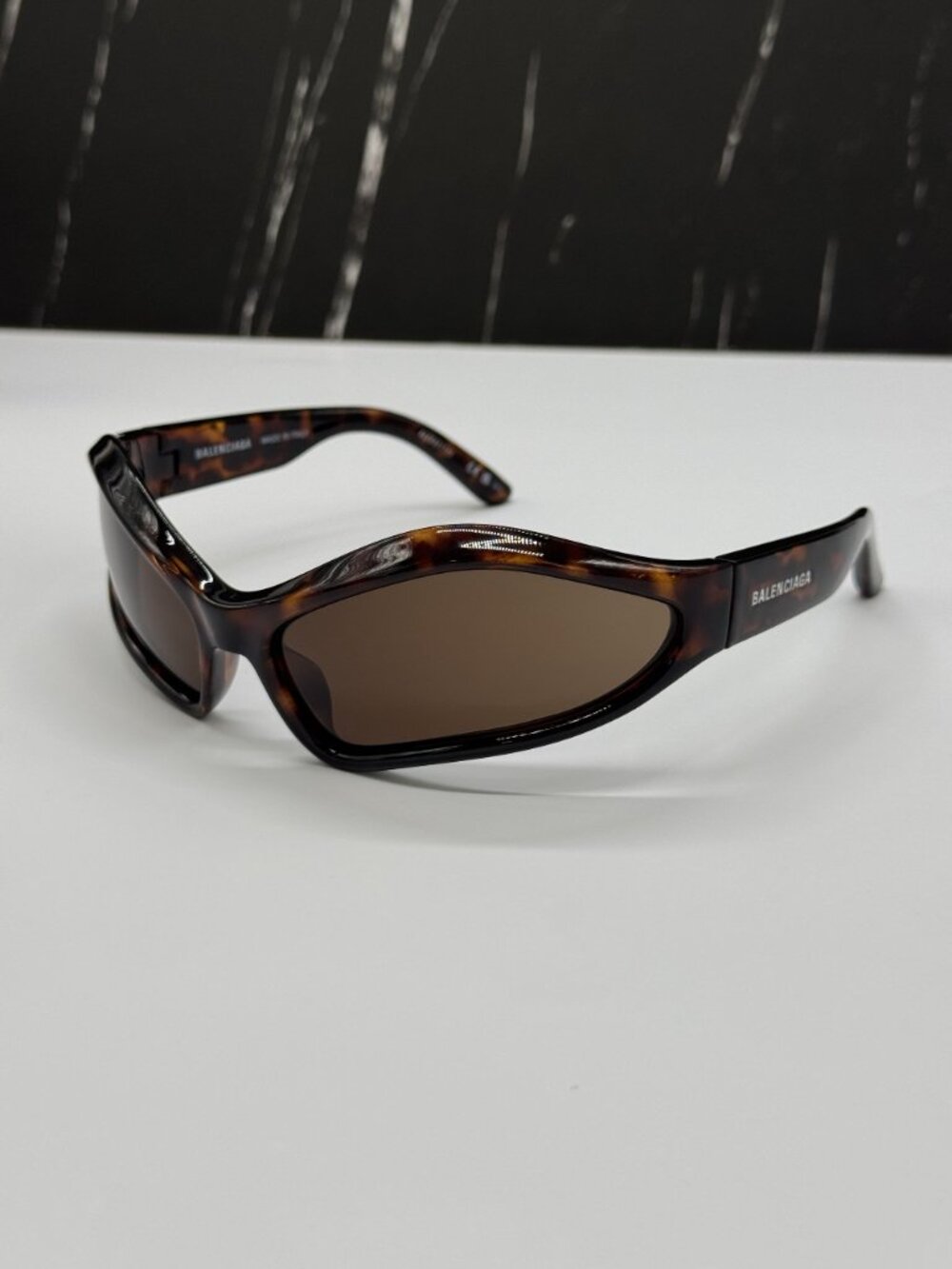 NEW BALENCIAGA BB0314S 002 HAVANA UNISEX GEOMETRIC SUNGLASSES BALENCIAGA EYEWEAR - Picture 3 of 10